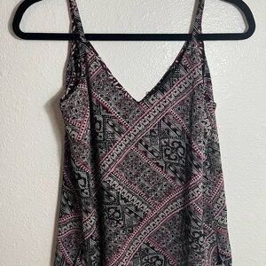 Reversible WHBM Patterned Black and Pink Women's Top Sz XS